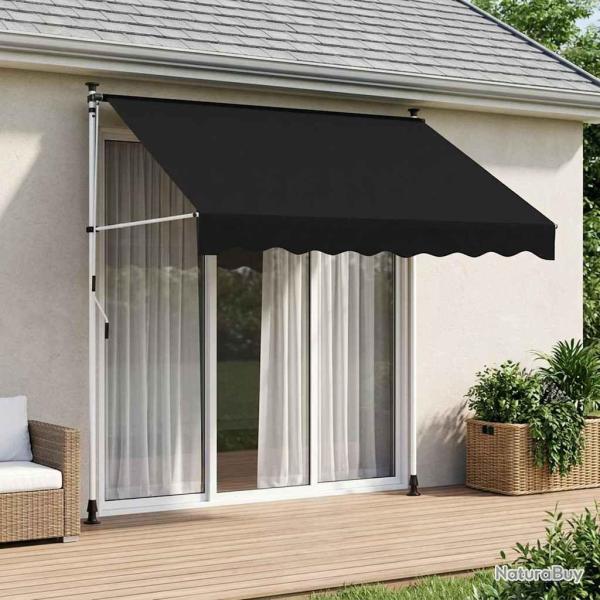Auvent r�tractable manuel Noir 350 cm
