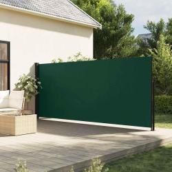 Auvent lat&eacute;ral r&eacute;tractable vert fonc&eacute; 180x500 cm