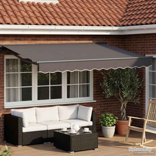 Auvent r�tractable �lectrique Anthracite 3,5 x 2 m
