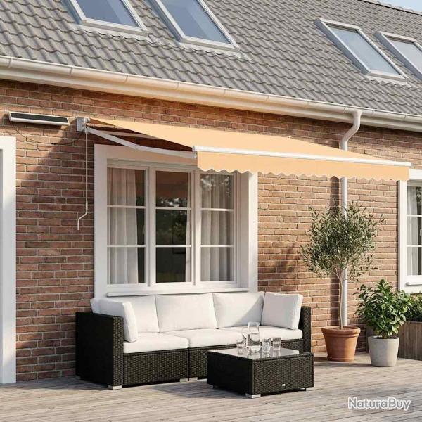 Auvent r�tractable �lectrique Sable 100% Polyester et Aluminium