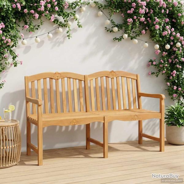 Banc en Bois Sculpt� en Rose 150 x 60,5 x 95 cm Naturel