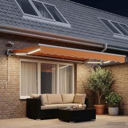 Auvent r&eacute;tractable &eacute;lectrique Sable 3,5 x 2 m