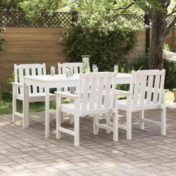 Chaise de jardin 4 pcs Blanc 65,5 x 59 x 88 cm Poly&eacute;thyl&egrave;ne