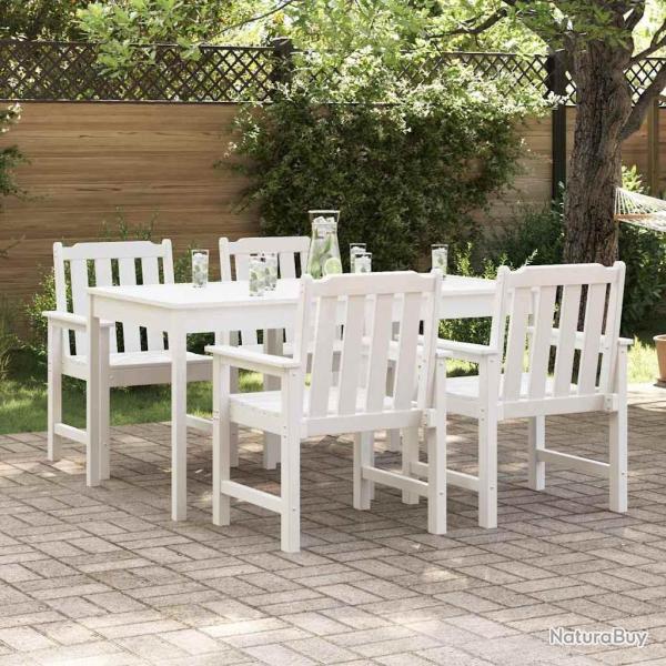 Chaise de jardin 4 pcs Blanc 65,5 x 59 x 88 cm Poly�thyl�ne