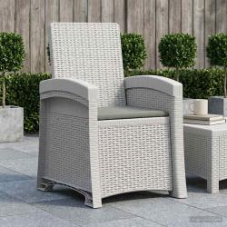 Chaise de jardin inclinable imitant le rotin PP