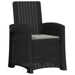 Chaise de jardin inclinable imitant le rotin PP