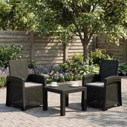 Chaise de jardin inclinable imitant le rotin 2 pcs PP