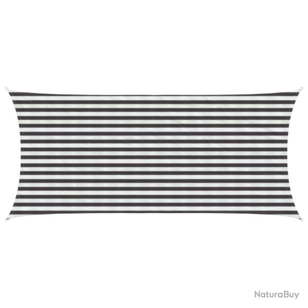 Voile d'ombre Anthracite et blanc 2 x 4,5 m HDPE