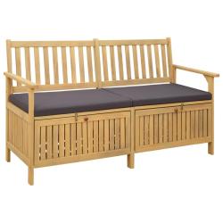 Banc de rangement avec coussin avec stockage 148 x 63 x 84 cm