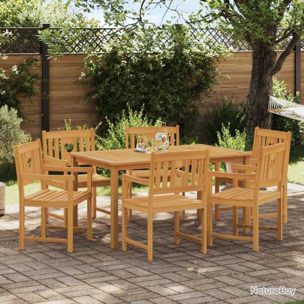 Chaises de jardin 6 pcs Naturel Bois d'Acacia Massif