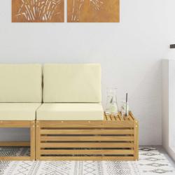 Unit&eacute;s de sofa sectionnel d'ext&eacute;rieur Blanc et cr&egrave;me