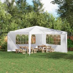 Mur de tente de f&ecirc;te 2 pcs 400 x 195 cm Blanc PE et acier