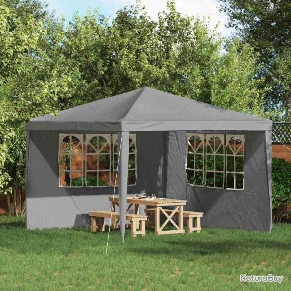 Mur de tente de f�te 2 pcs 300 x 195 cm Gris clair PE et acier