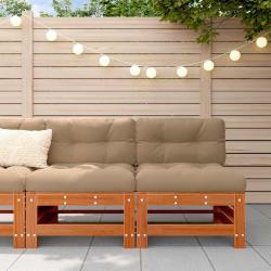 Sofa de jardin milieu Pin massif Brun Cir&eacute;