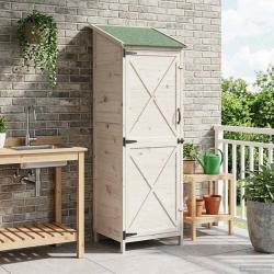 Abri de jardin Blanc 59,5 x 56 x 176,5 cm Bois de Sapin Massif