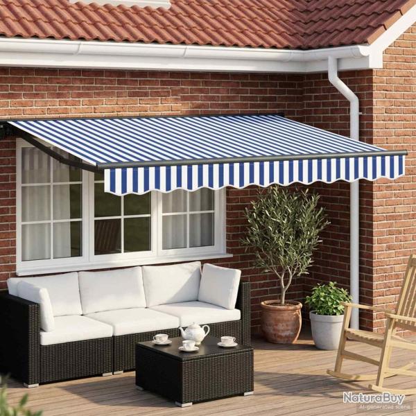 Auvent r�tractable �lectrique Bleu, Blanc, Anthracite 2,5 x 2 m
