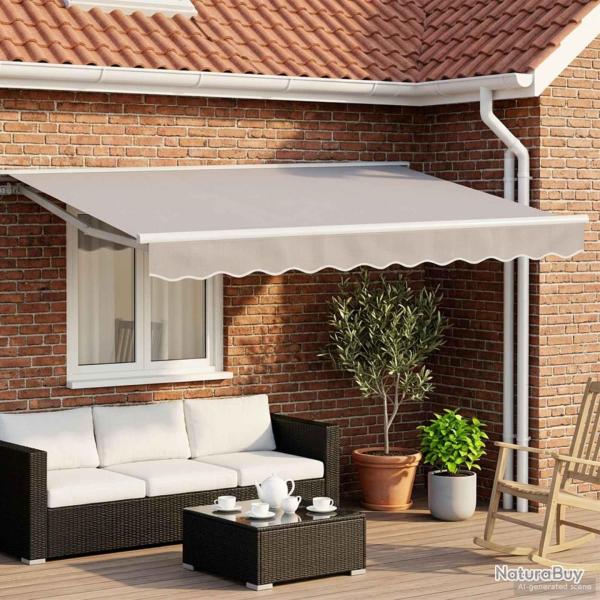 Cadre de store r�tractable �lectrique Blanc 2,5 x 2 m Acier