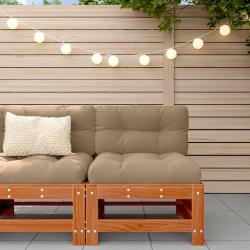 Sofa de jardin milieu Pin massif Brun Cir&eacute;