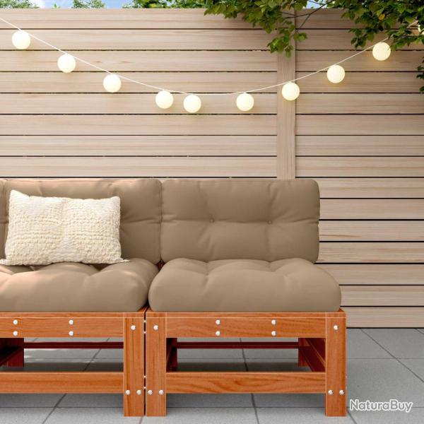 Sofa de jardin milieu Pin massif Brun Cir�