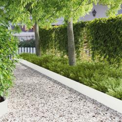 Bordure de Pelouse 30 pcs 103 x 20 cm Acier Blanc