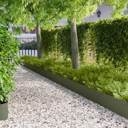 Bordure de Pelouse 10 pcs 103 x 25 cm Acier Vert olive