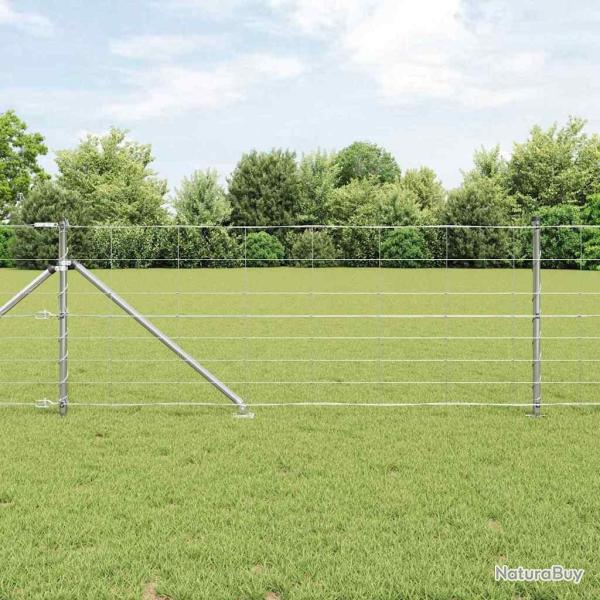 Cl�ture en fil soud� avec pointes 100 x 0,8 m Acier galvanis�