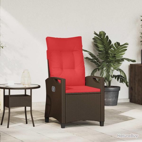Chaise de jardin inclinable 56 x 60 x 112 cm acier