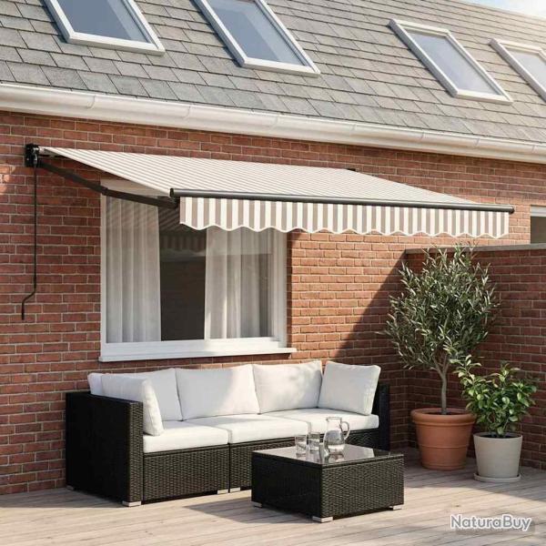 Auvent r�tractable Gris clair et blanc 3 x 2,5 m