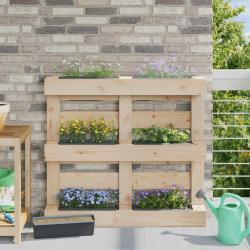 Caisses &agrave; fleurs pour palettes Euro 24 pcs Gris