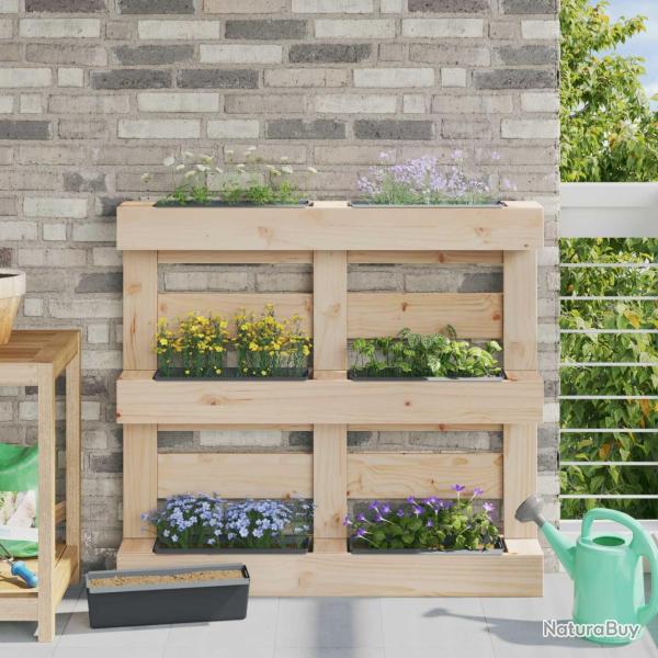 Caisses � fleurs pour palettes Euro 24 pcs Gris