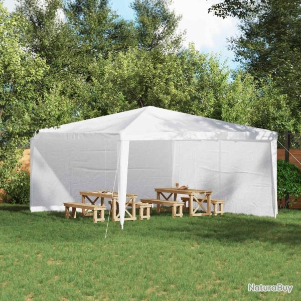 Mur de tente de f�te 2 pcs Blanc 400 x 195 cm PE et acier