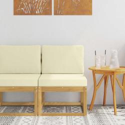 Ensemble de canap&eacute;s d'ext&eacute;rieur Blanc et cr&egrave;me 59 x 63 x 73 cm