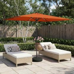 Parasol de jardin avec lumi&egrave;res LED et base 200 x 300 cm