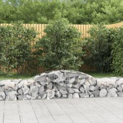 Paniers &agrave; gabions arqu&eacute;s 8 pcs 300x50x40/60 cm fer galvanis&eacute;