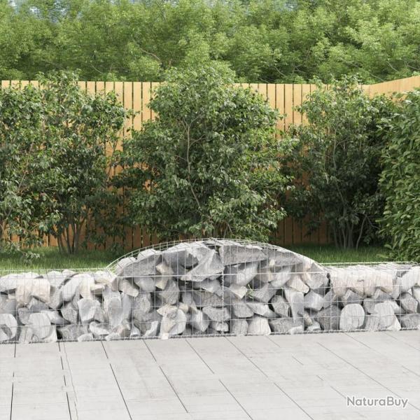 Paniers � gabions arqu�s 8 pcs 300x50x40/60 cm fer galvanis�