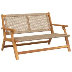 Mobilier de jardin Beige 122 x 78 x 73 cm Bois d'Acacia Massif
