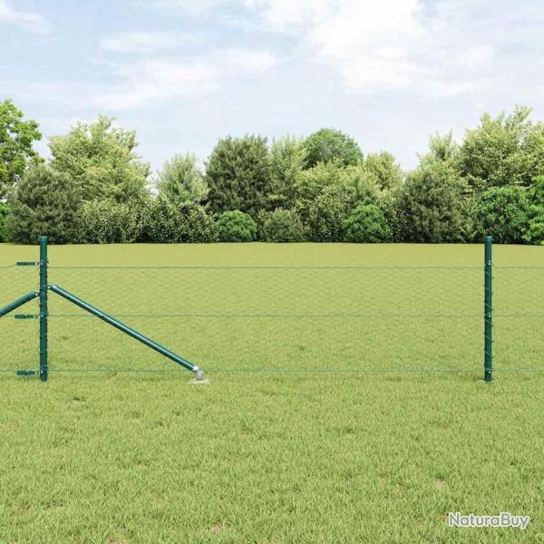 Cl�ture hexagonale avec poteau 100 x 0,5 m Vert Maille