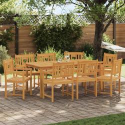 Chaises de jardin 8 pcs Naturel Bois d'Acacia Massif