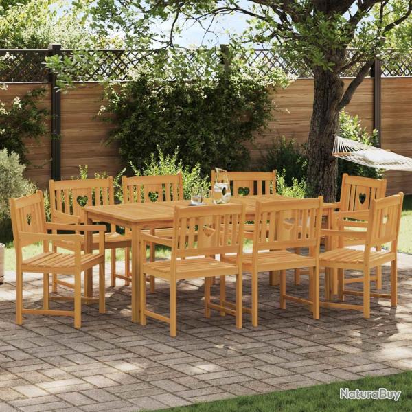 Chaises de jardin 8 pcs Naturel Bois d'Acacia Massif
