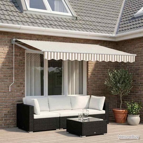 Auvent r�tractable Gris clair et blanc 3 x 2,5 m