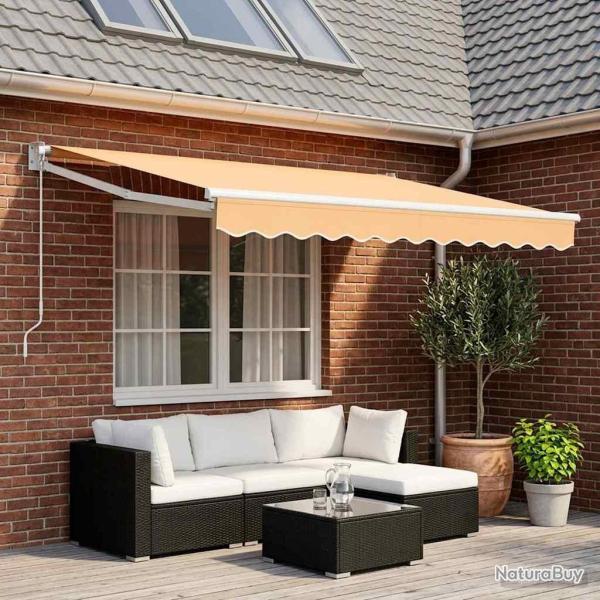 Auvent r�tractable Sable 3 x 2,5 m 100% Polyester et Aluminium