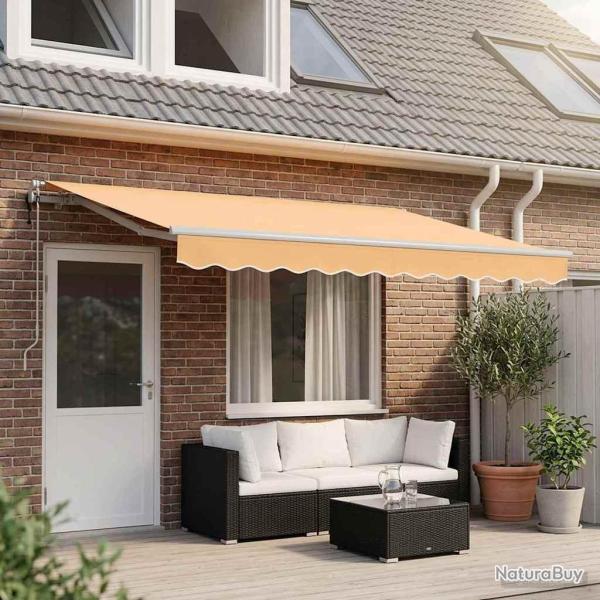 Auvent r�tractable Sable 4 � 3 m Tissu et Aluminium