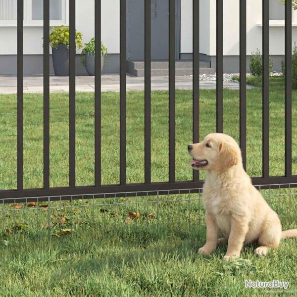 Panneau de cl�ture de jardin 48 pcs Acier galvanis� Argent�