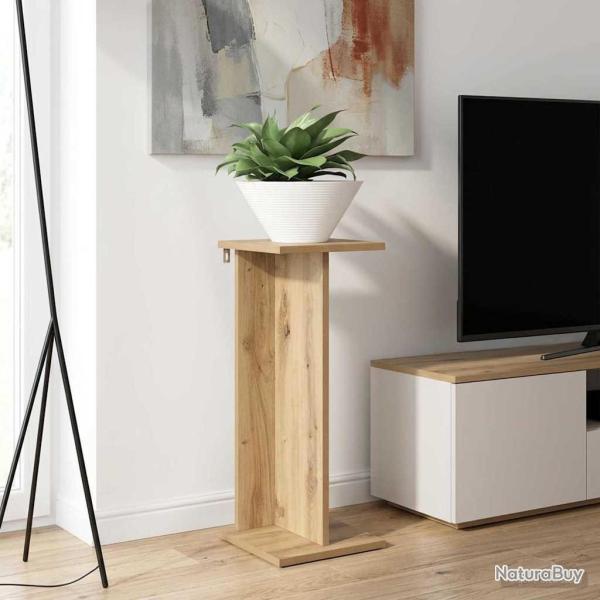 Support de Plante 2 pc Ch�ne Artisanal 25 x 25,5 x 60,5 cm