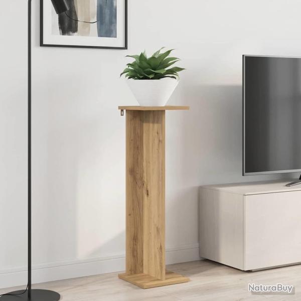 Support de Plante 2 pc Ch�ne Artisanal 25 x 25,5 x 80,5 cm