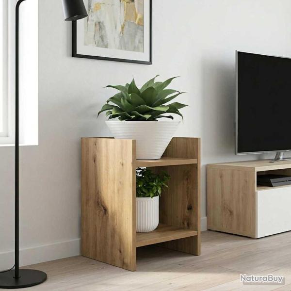 Support de Plante 2 pc Ch�ne Artisanal 30 x 30 x 40 cm