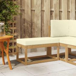 Banc de Jardin Blanc 80 x 43 x 45 cm Bois d'Acacia Massif