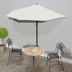 Parasol de balcon avec m&acirc;t en aluminium Sable 270x144 cm Demi