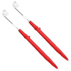 Parapluie avec pince 2 pcs Rouge brique &Oslash; 105 x 86 cm