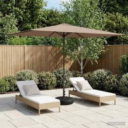 Parasol de jardin avec base 200 x 300 cm Polyester